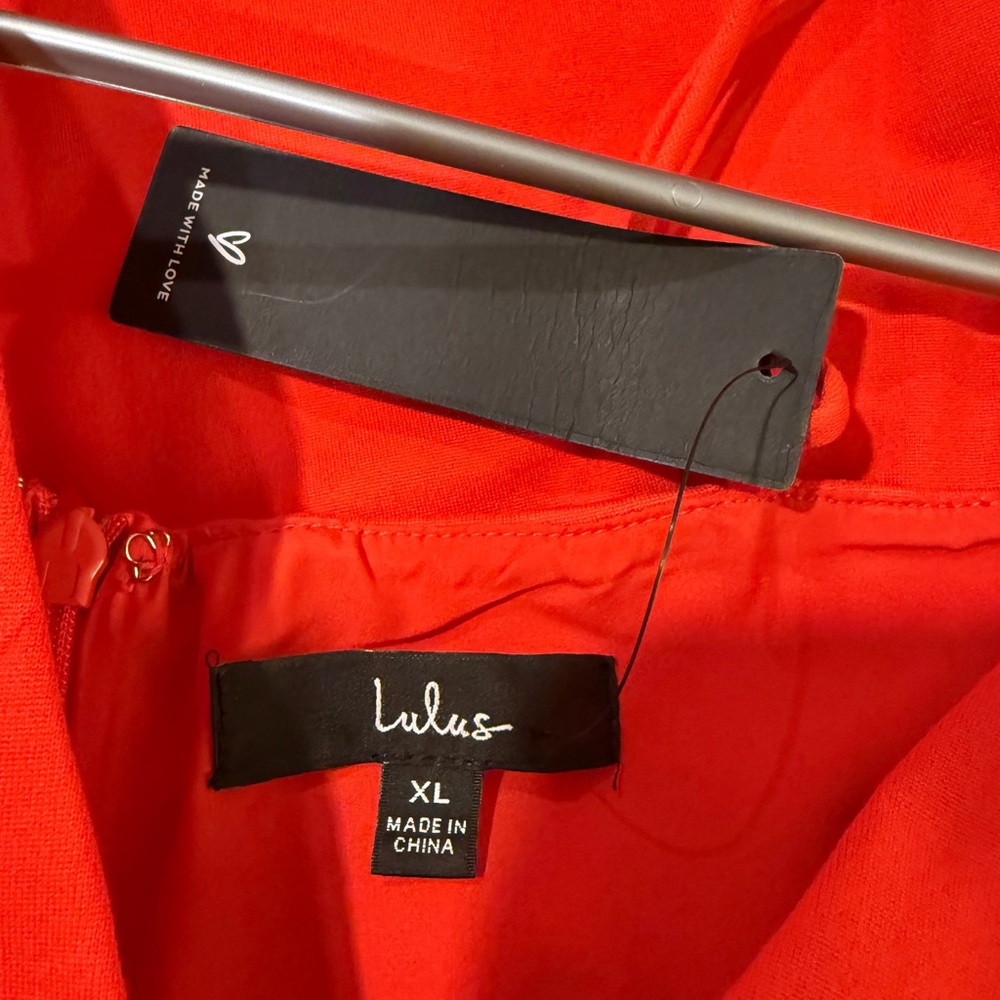Lulu's Vibrant Red Asymmetrical Dress - Picture 4 of 6